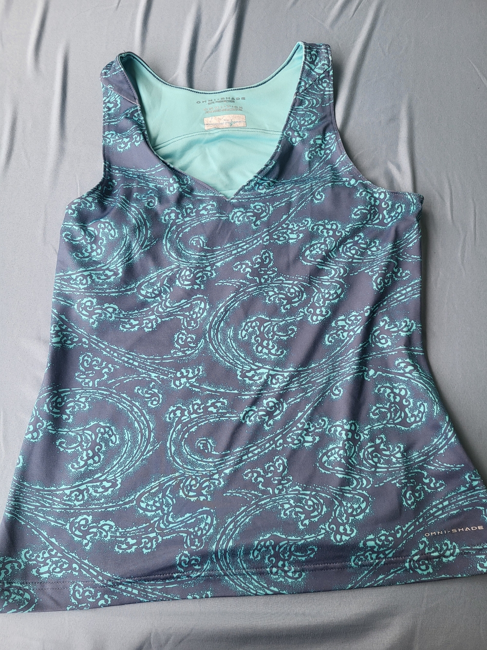 Columbia Women’s Turquoise Patterned Breathable Tank Top
